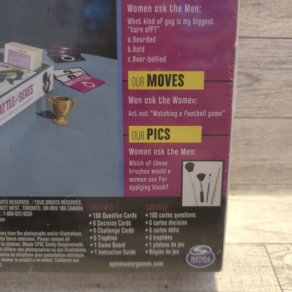 BATTLE OF THE SEXES Adult Board Game by Spin Master Party Game NEW SEALED NIB - Picture 7 of 13